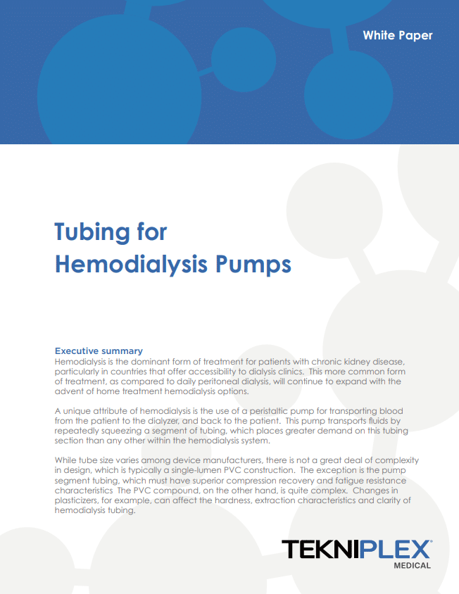 Tubing for Hemodialysis Pumps White Paper